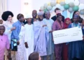 Sani congratulates Idris, winner of 2025 NextGen innovation challenge
