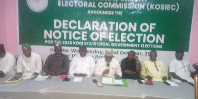 Kogi to hold LG polls October 17, 2026